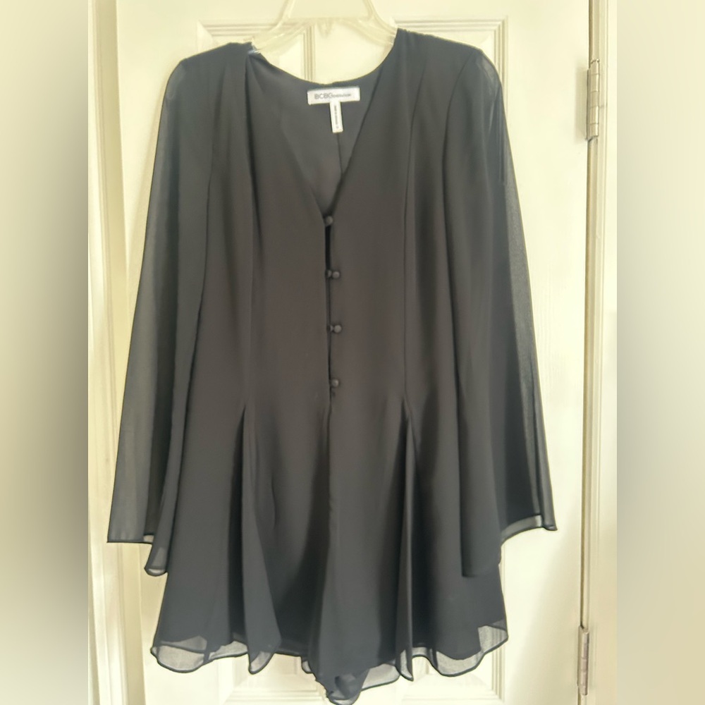 BCBGeneration Black V-Neck Romper